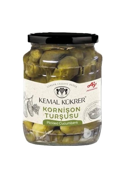 Kornişon Turşu No:2 Cam Kavanoz 680 Gr 12 Izgara