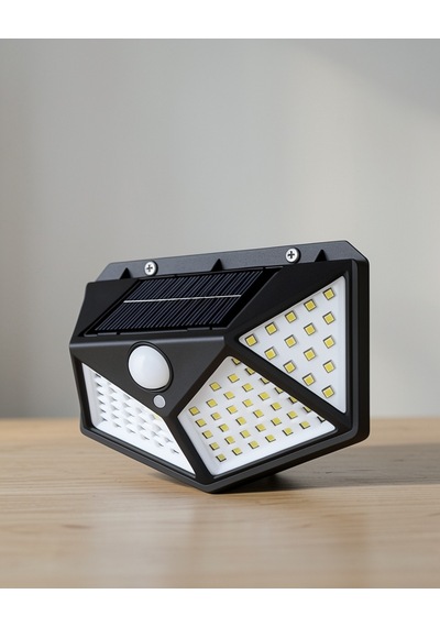100 Led Solar Hareket Algılamalı Dış Mekan Bahçe Duvar Lambası