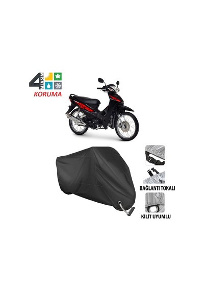 Honda Wave 110 Motosiklet Brandası ( Kilit Uyumlu - Siyah