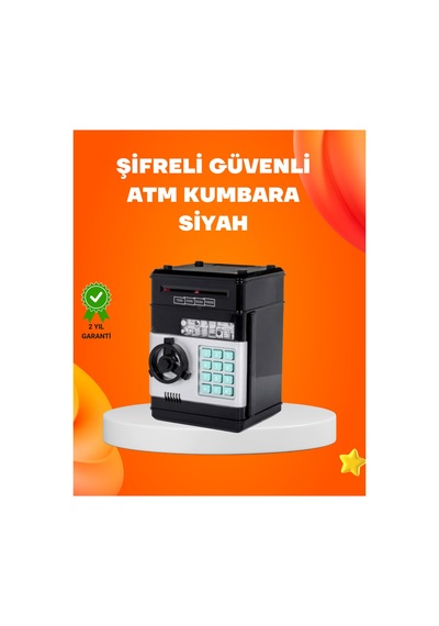 Astraltech Otomatik Para Çeken Şifreli Atm Tasarımlı Kumbara