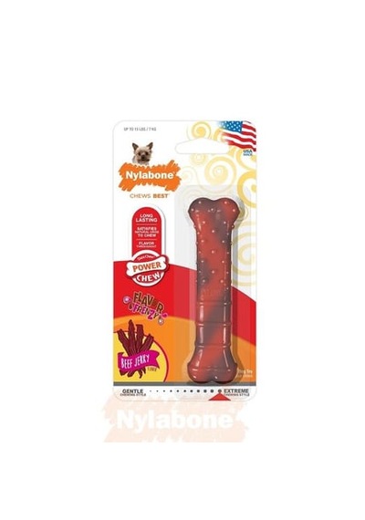 Nylabone Beef Jerky Aromalı Kauçuk Sert Kemik Köpek Oyuncağı Xs