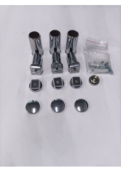 Toprak Havlupan Krom Renk 3 'lü Havlupan Montaj Seti