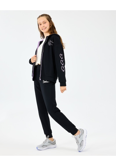 Skechers G Lw Fleece Sweatpant Büyük Kız Çocuk Siyah Eşofman Altı Sk2520005-1602 Siyah