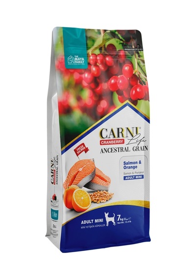Carni Life Cranberry Ancestral Grain Salmon & Orange Mini Yetişkin Köpek Maması 7 KG