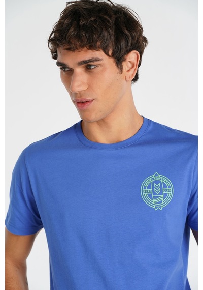 Hummel Calvert Kısa Kollu Tişört 912202-7837 Mavi