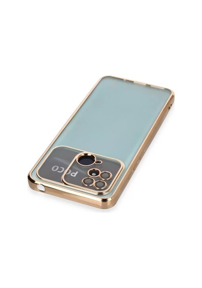 Newface Xiaomi Redmi 10c Kılıf Razer Lensli Silikon - Gold