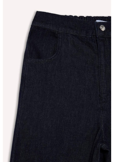 DeFacto Barrel Fit Beli Lastikli Bilek Boy Cepli Yumuşak Jean Pantolon E3873AX25SPNM82