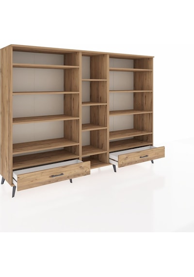 Hyperion Dolap 14 Raflı 2 Çekmeceli 220x44x163 Çam-çam Çam-çam