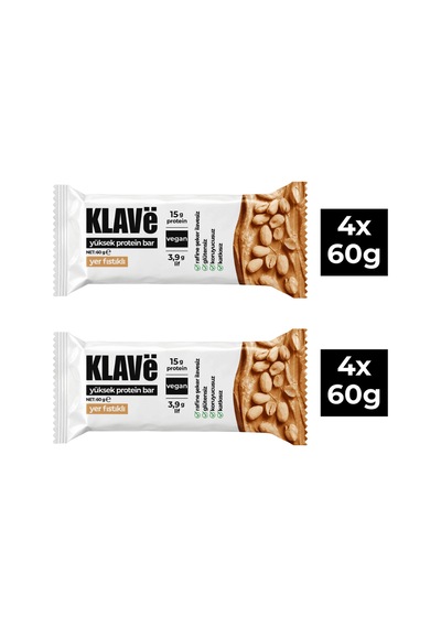 Yüksek Protein Bar Yer Fıstıklı - 60g X 8 Adet - 15g Protein, Vegan Ve Glutensiz - 925159818 Yüksek Protein Bar Yer Fıstıklı - 60g X 8 Adet - 15g Protein, Vegan Ve Glutensiz - 925159818