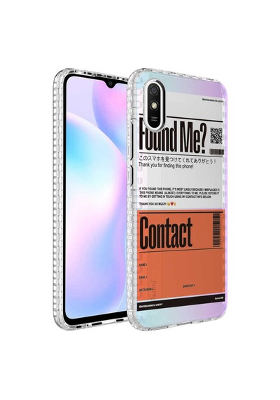 Xiaomi Redmi 9a Kılıf Airbag Kenarlı Renkli Desenli Silikon Zore Elegans Kapak NO6