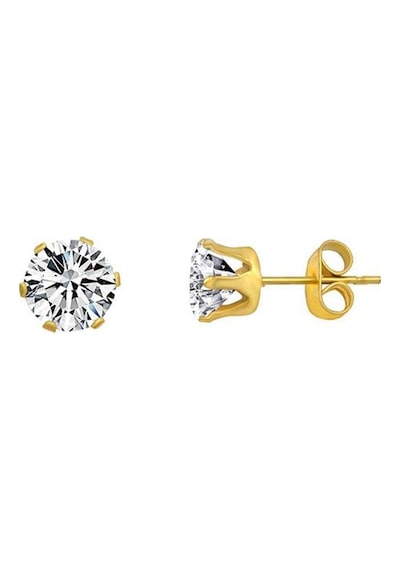 Chavin Çelik Tek Zirkon Taş Sarı Kadın Erkek Küpe Ai09sr-5 Gold