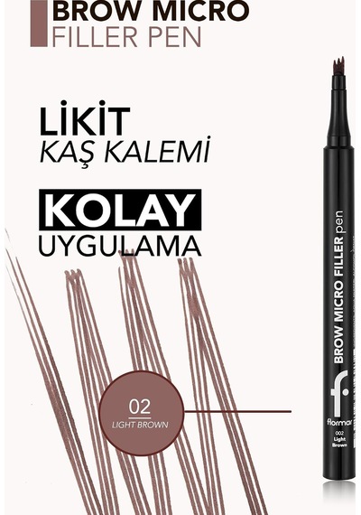 Brow Micro Filler Tarayıcı Keçe Uçlu Kaş Kalemi Çok Renkli