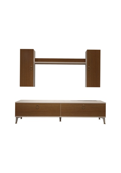 Decoraktiv Eko 7 Mdf Std Gold Tv Ünitesi Tv Sehpası Beyaz - Ceviz