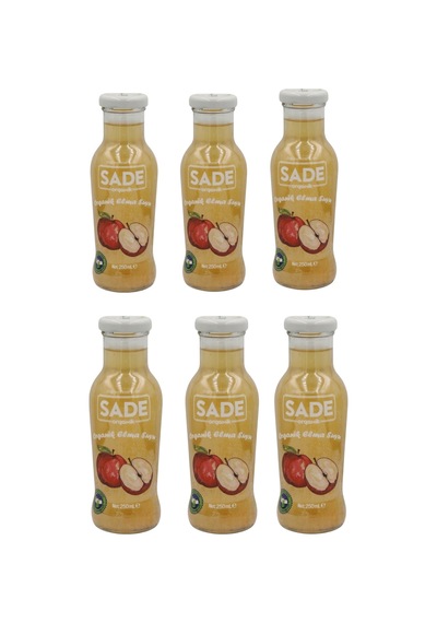 Sade Organik Elma Suyu 250 Ml 6 Lı