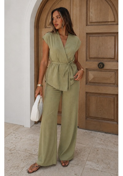 Seeh Yeşil Basic Yelek Pantolon Takım Sh241 Standart