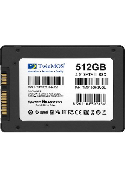 Twinmos TM512GH2UGL 2.5"  512 GB 580/550 MB/S TLC 3D NAND SATA 3 SSD