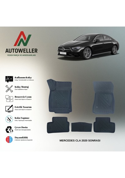 Mercedes-benz Cla 2020 Sonrası Uyumlu Havuzlu Oto Paspas
