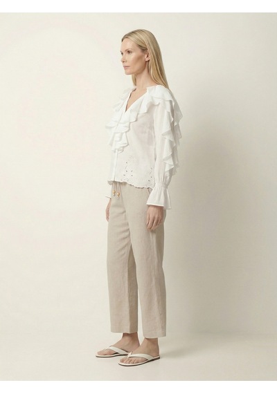 Xint Naturel %100 Keten Oversize Pantolon 201317
