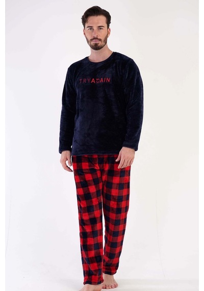 Vienetta Erkek Uzun Kol Welsoft Lacivert Pijama Takım C3t0n4o084 001