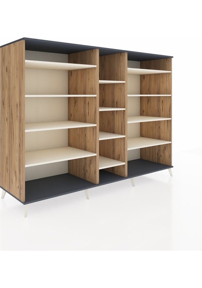 Kronos Dolap 11 Raflı 220x59x163 Çam-antrasit/aytaşı Çam-antrasit/aytaşı Kronos Dolap 11 Raflı 220x59x163 Çam-antrasit/aytaşı Çam-antrasit/aytaşı