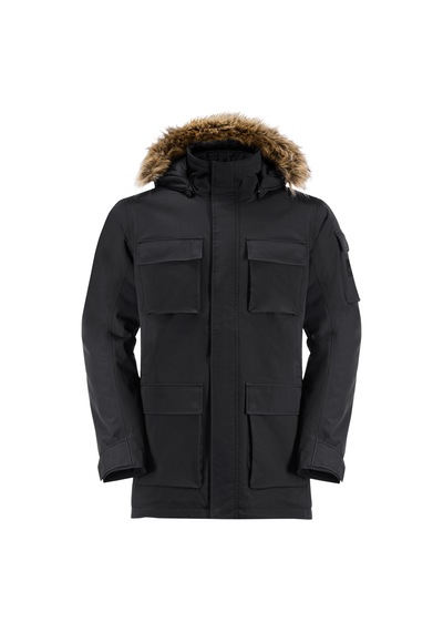 Jack Wolfskin Glacier Canyon Erkek Su Geçirmez Parka Siyah