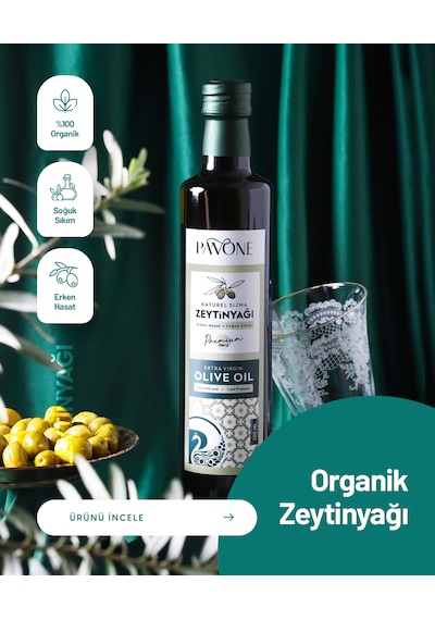 Pavone Erken Hasat Soğuk Sıkım Zeytinyağı 500 ML