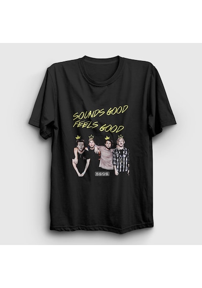 Presmono Unisex Band 5 Seconds Of Summer T-shirt Siyah