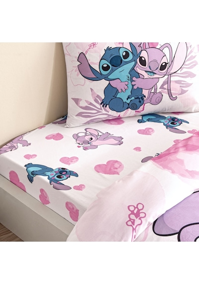 Taç Lisanslı Lilo&stitch Tek Kişilik Pamuk Nevresim Takımı 000000001000049393 Çok Renkli