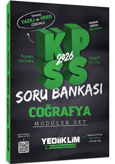 Yediiklim Yayınları 2026 Kpss Gy-gk Tamamı Hem Yazılı Hem Video Çözümlü Modüler Set Soru Bankası 5 Kitap