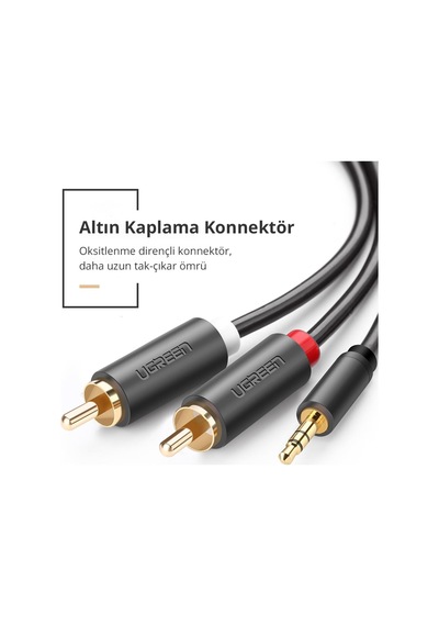 3.5mm Aux Rca Ses Kablosu, 1.5 Metre Belirtilmemiş