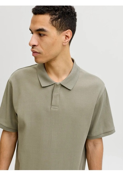 Jack & Jones Jjeharrison Structure Polo Ss Ln Erkek T-shirt-32746 Yeşil