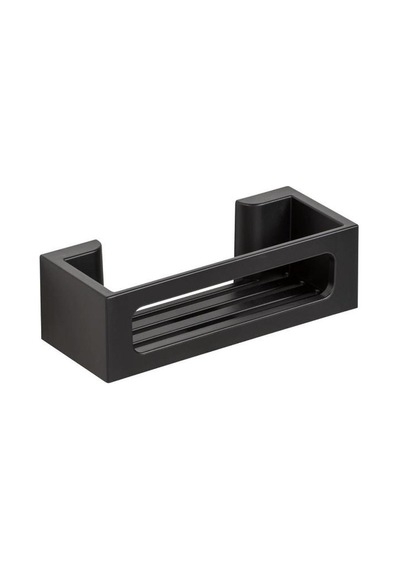 Siyah Yapışkanlı Plastik Banyo Organizer Rafı