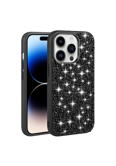 Apple Uyumlu iPhone 14 Pro Kılıf Parlak Taşlı Tasarım Zore Linea Kılıf