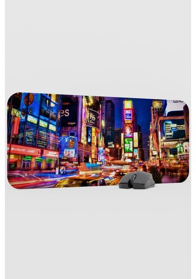 Times Meydanı New York Amerika 2 V2 70x30 Xl Gaming Kauçuk Kaymaz Taban Mouse Pad Fare Altlığı