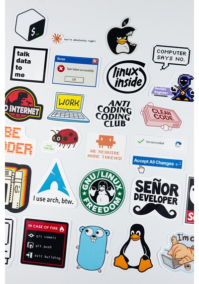 Yazılımcı Laptop Sticker Paketi 27 Parça Kaliteli Su Geçirmez Developer Etiket Seti Çok Renkli