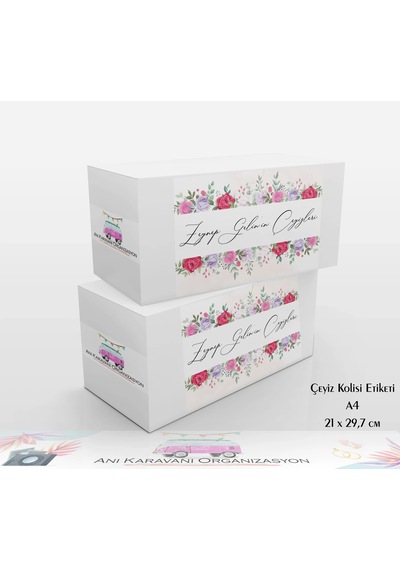 Çeyiz Kolisi Etiketi - Çk08 / 15 Adet A4 - 21x29,7 Cm.