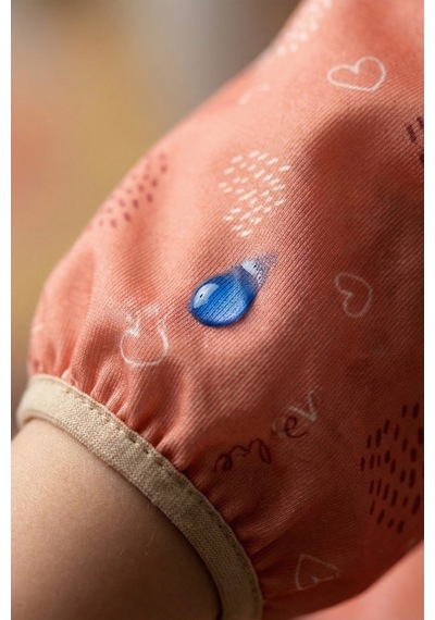 Sıvı Geçirmez Lastikli Bebek Mama Beslenme Kolluğu Seti Çocuk Aktivite Etkinlik Kol Kılıfı Love