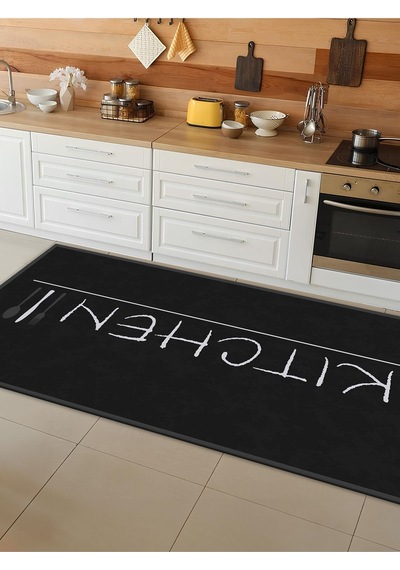Makinede Yıkanabilir Kaymaz Taban Leke Tutmaz Dijital Baskı Mutfak Halısı 0864m 001