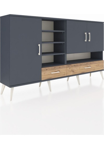 Arges Konsol 8 Raflı 2 Çekmeceli 3 Kapaklı 176x30x99 Antrasit-antrasit/çam Antrasıt/atlas Çam - Antrasıt Arges Konsol 8 Raflı 2 Çekmeceli 3 Kapaklı 176x30x99 Antrasit-antrasit/çam Antrasıt/atlas Çam - Antrasıt