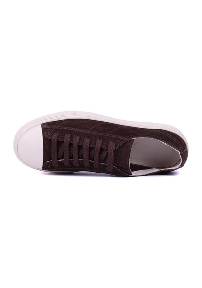 Shoetyle - Hakiki Süet Deri Kahverengi Erkek Sneaker - 666-0386 -1576 Kahve Rengi