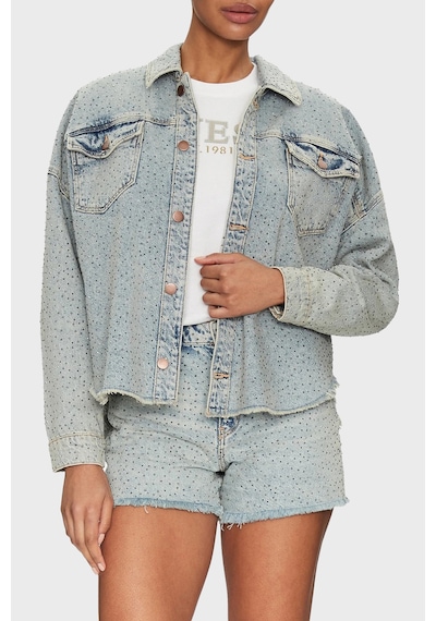 Guess Bayan Kot Ceket W5gn90 D5lq2 Grbg Açık Mavi Açık Mavi