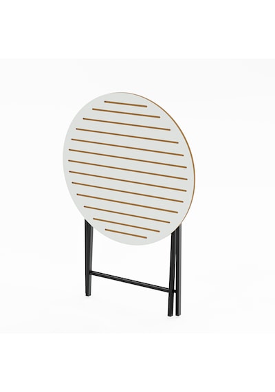 Katlanır 4 Kişilik Yuvarlak Bahçe Masası Bistro Masa 70x70 Beyaz