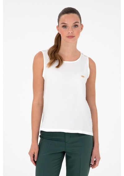 U.s. Polo Assn. Kadın Ekru Gömlek Kısa Kollu 50283453-vr019 Ecru