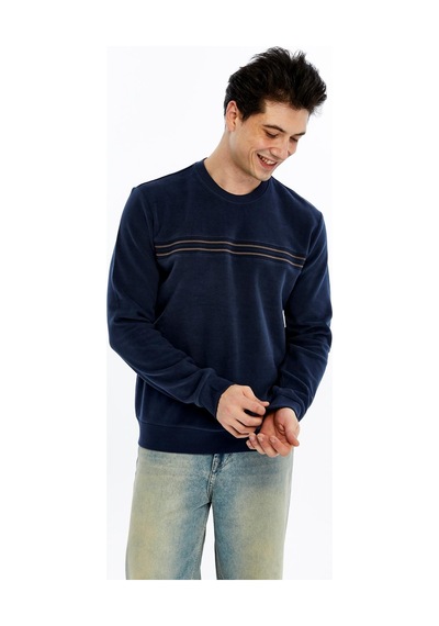 AR-MA Arma Erkek Regular Fit Selanik Kumaş Çizgi Baskılı Bisiklet Yaka Kazak %65 Pamuk %35 Polyester K30124697702 Indigo AR-MA Arma Erkek Regular Fit Selanik Kumaş Çizgi Baskılı Bisiklet Yaka Kazak %65 Pamuk %35 Polyester K30124697702 Indigo