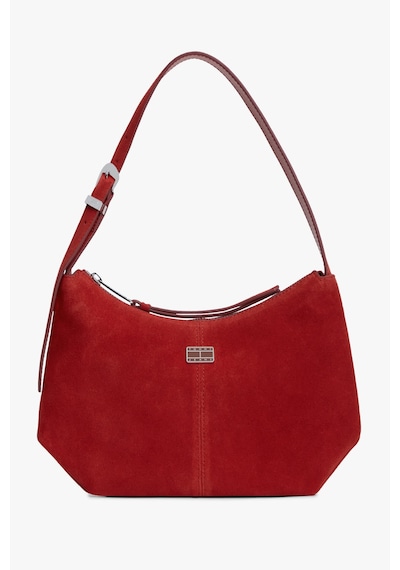 Tommy Hilfiger Tjw Slouchy Suede Shoulder Bag Kadın Kırmızı Çanta - Aw0aw18859