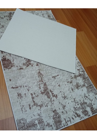 2li Banyo Seti Baskılı Granit Kahve Desenli