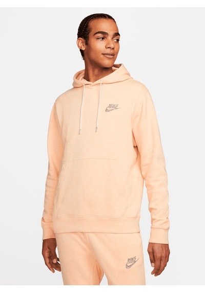 Nike Sportswear Hoodie Fleece Şardonlu Kapüşonlu Sweatshirt Somon