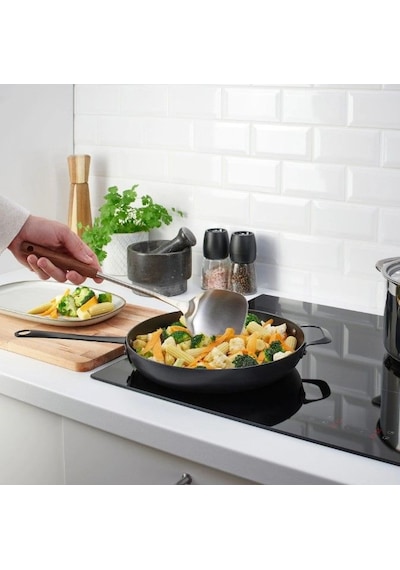 Ikea Slıtstark Paslanmaz Çelik Izgara Spatulası 37 Cm Kahverengi Krom Kahverengi Ve Gümüş