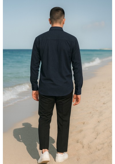 Luxıc Core Erkek Lacivert Klasik Slim Fit Uzun Kollu Pamuk Gömlek Şık Ofis & Günlük Kombin Luxıc Core Erkek Lacivert Klasik Slim Fit Uzun Kollu Pamuk Gömlek Şık Ofis & Günlük Kombin