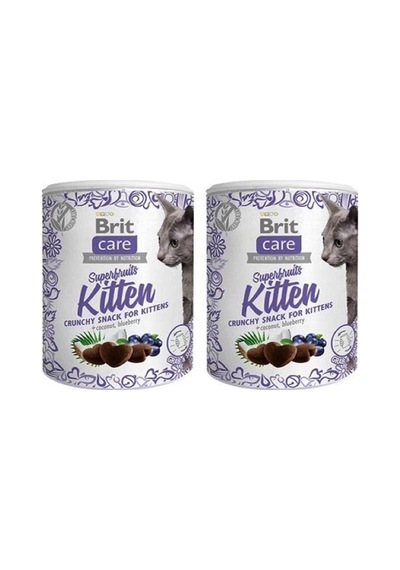 Brit Care Kitten Süper Meyve Hindistan Cevizli ve Yaban Mersinli Yavru Kedi Ödülü 2 x 100 G